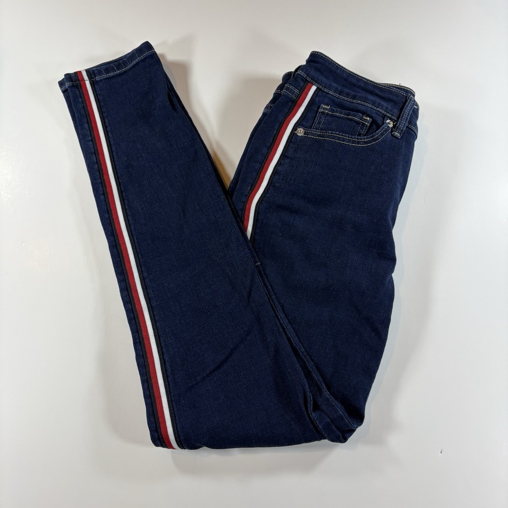 Tommy Hilfiger‎ Tribeca Skinny Jeans  W/ Global Tape Size 2 90's Vintage Preppy